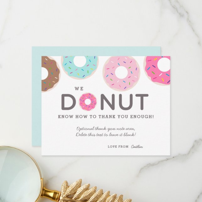 Cuesta Graciosa Donut Tarjetas de agradecimiento (Anverso/Reverso In Situ)
