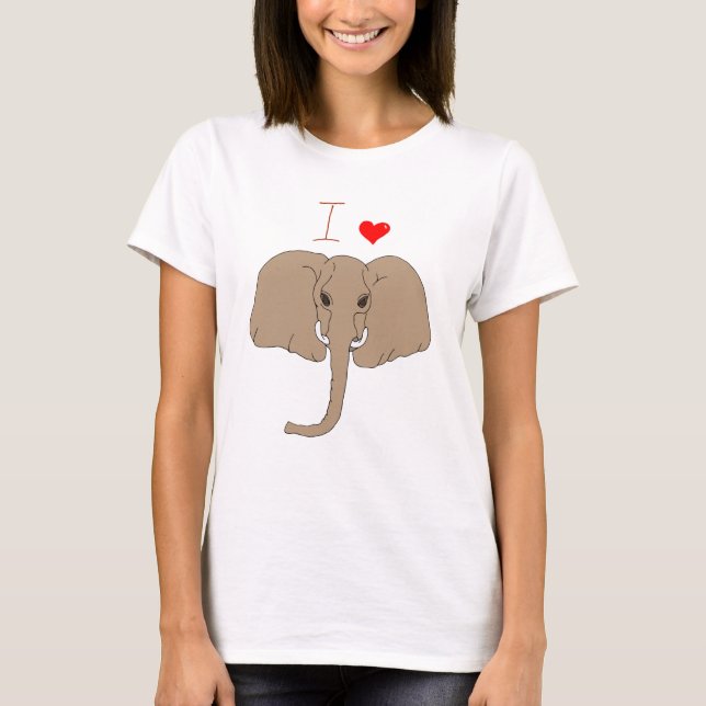 Cuesta me encanta la camiseta del día del elefante (Anverso)