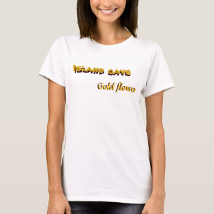 Cueva de la isla, camiseta con flores de oro