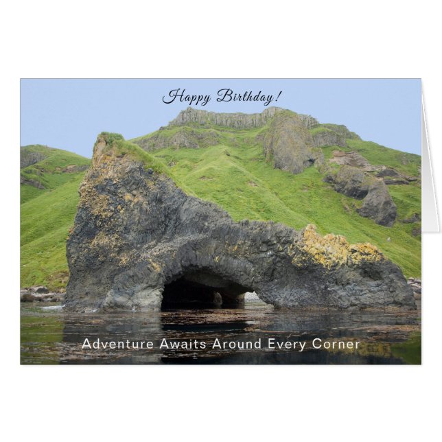 Cueva marina de la isla Akun Cumpleaños (Anverso (Horizontal))