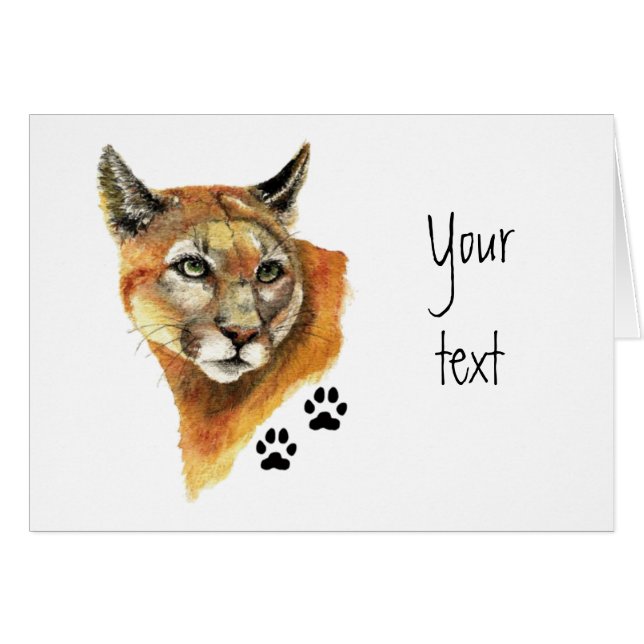 Cugar, Puma, Pistas de Animales de León de Montaña (Anverso (Horizontal))