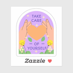 Cuida de ti mismo" Pegatina - Levantamiento y Pos