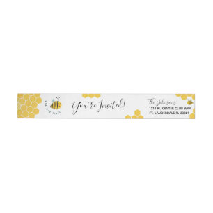 Cuidada acuarela Bumble Bee and Honeycomb Air Mail