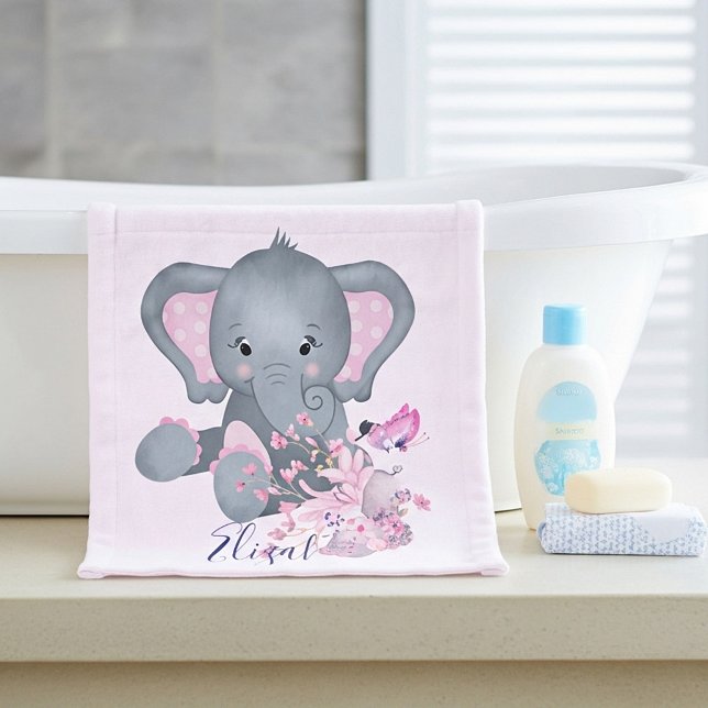 Cuidada acuarela Elefante bebé (Subido por el creador)