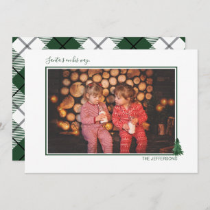 Cuidada acuarela Evergreen y tarjeta de vacaciones