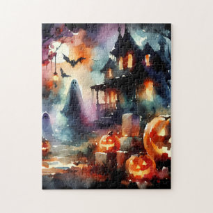 Cuidada acuarela Halloween Rompecabezas