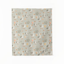 Cuidada acuarela Tapiz Geese / Fondo