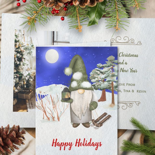 Cuidada acuarela Una Foto Gnome Feliz Navidad (Subido por el creador)