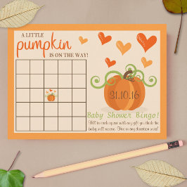 Cuidada calabaza Baby Shower Bingo Cards