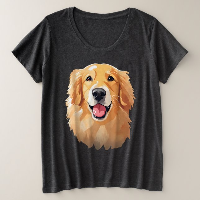 Cuidada goldenretriever Perro Happy Face Expressio (Anverso del diseño)