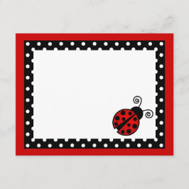 Cuidada Ladybug Rojo Tarjetas de Nota