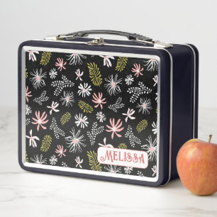 Cuidada Lunchbox personal Metalizado negro y rosa