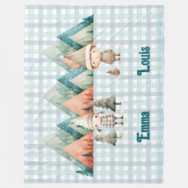 Cuidada manta personalizada de navidades para pare