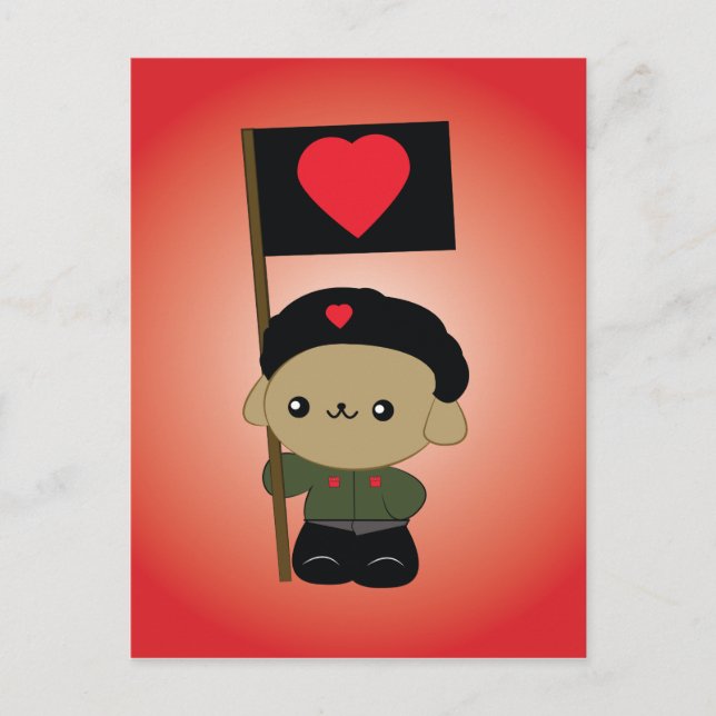 Cuidada Revolución con tarjeta postal (Anverso)