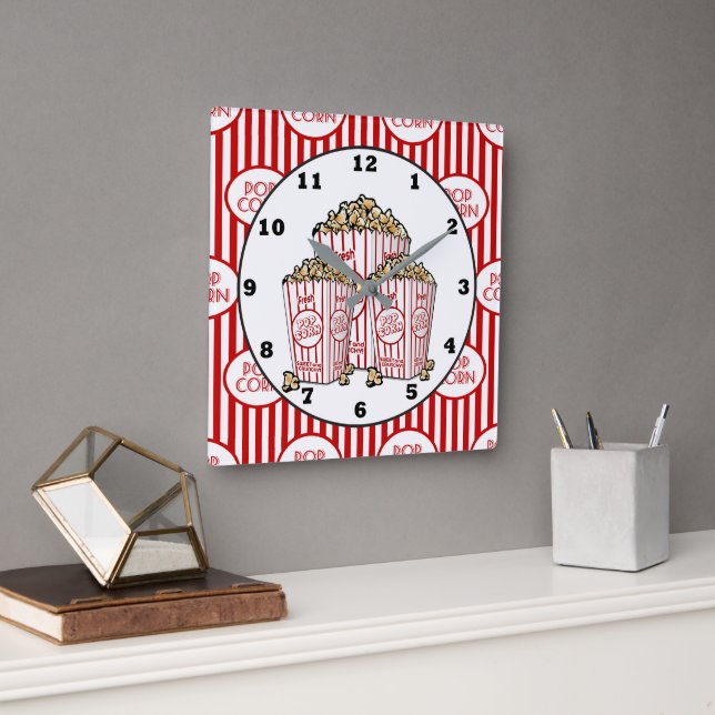 Cuidada sala de cine reloj de palomitas (Oficina)