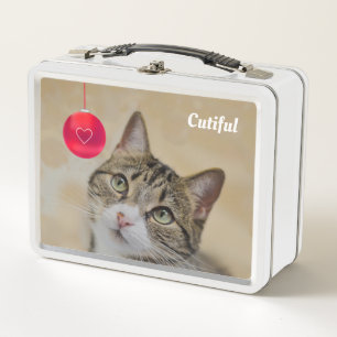 Cuidada Tabby Gato Kitty Y Ball Rojo
