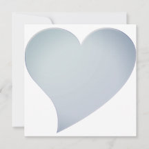 Cuidada tarjeta azul de gran corazón El día de San