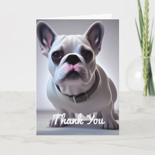 Cuidada tarjeta de agradecimiento al Bulldog franc