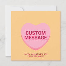 Cuidada tarjeta de corazón de conversación persona