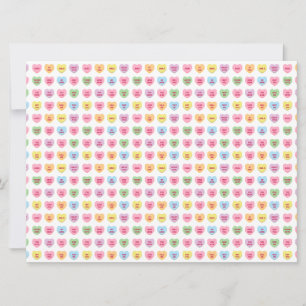 Cuidada tarjeta de corazones de conversación jovia