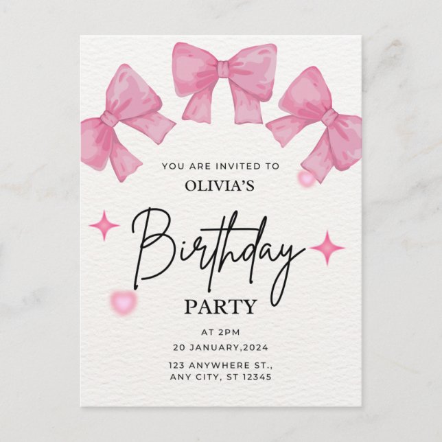 Cuidada tarjeta de cumpleaños (Anverso)