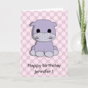 Cuidada tarjeta de cumpleaños de personalizado de