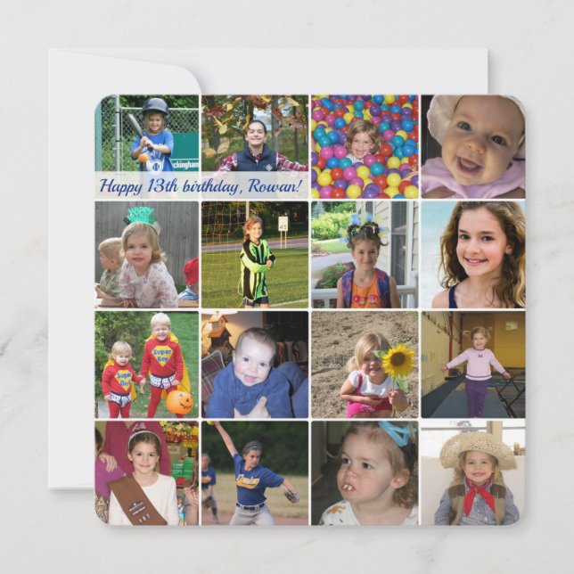 Cuidada tarjeta de foto personalizado cuadrado - ¡ (Anverso)