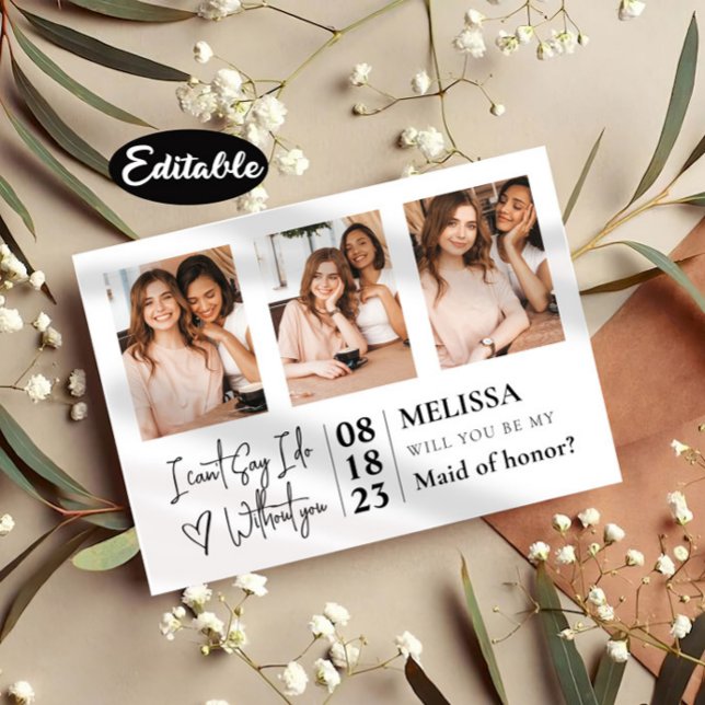 Cuidada tarjeta de propuesta simple de Collage de  (Subido por el creador)