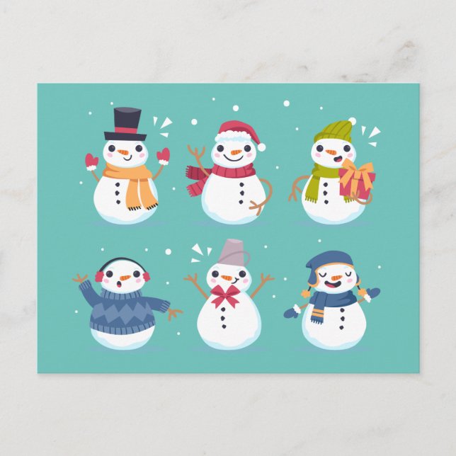 Cuidada tarjeta postal navideña de Navidades de Sn (Anverso)