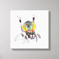 Cuidada tela de arte de la araña de pavo real