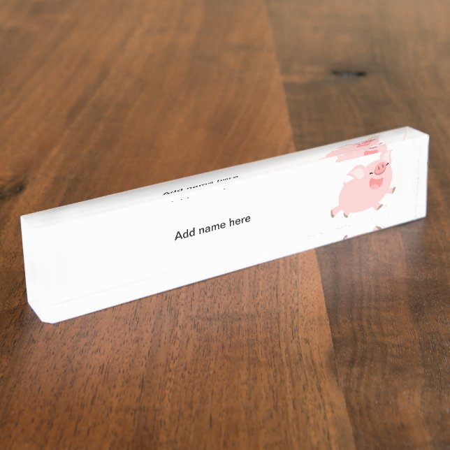 Cuidada y alegre placa de la mesa de Personalizado (Lateral)