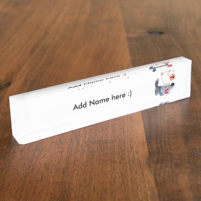 Cuidada y lóbulo de oveja Personalizado y placa de (Lateral)