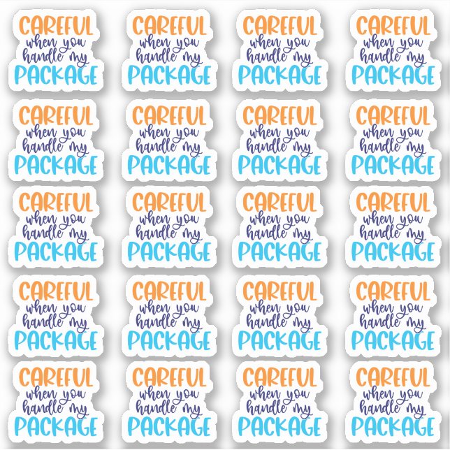 Cuidado al manejar mi paquete - Pegatina de vinilo (Anverso)