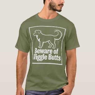 Cuidado con Camiseta divertida de Wiggle Butts par