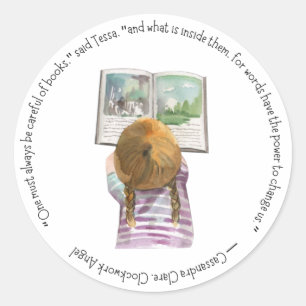Cuidado con el Pegatina de Libros