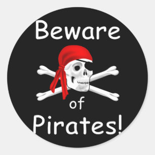 Cuidado con el Pegatina de Pirates