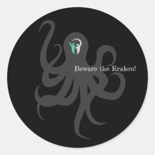 Cuidado con el Pegatina Kraken