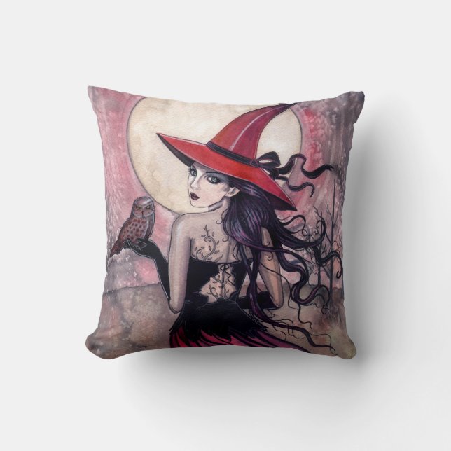 Cuidado con la almohada de lanzamiento de la bruja (Anverso)