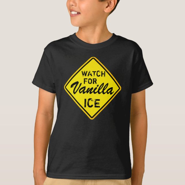 Cuidado con la camisa de aviso de hielo de vainill (Anverso)