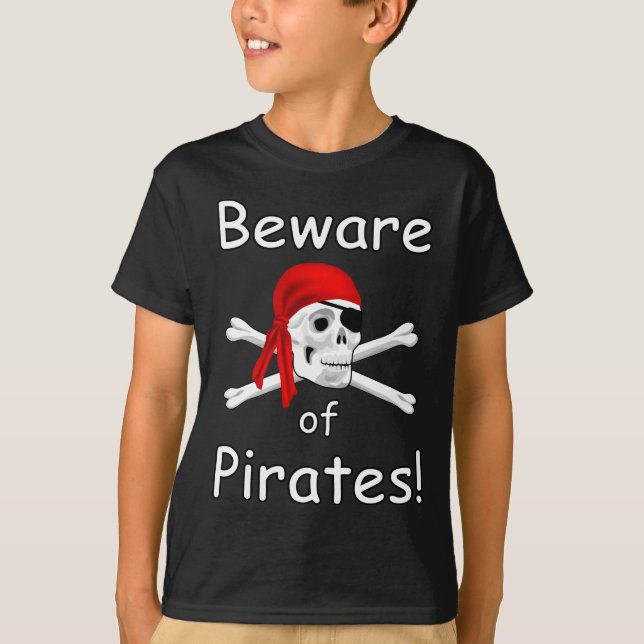Cuidado con la camiseta de los niños Pirates (Anverso)