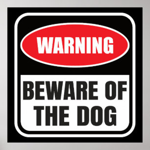 Cuidado con la señal de advertencia de perro