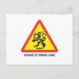 Cuidado con la tarjeta postal de Leones