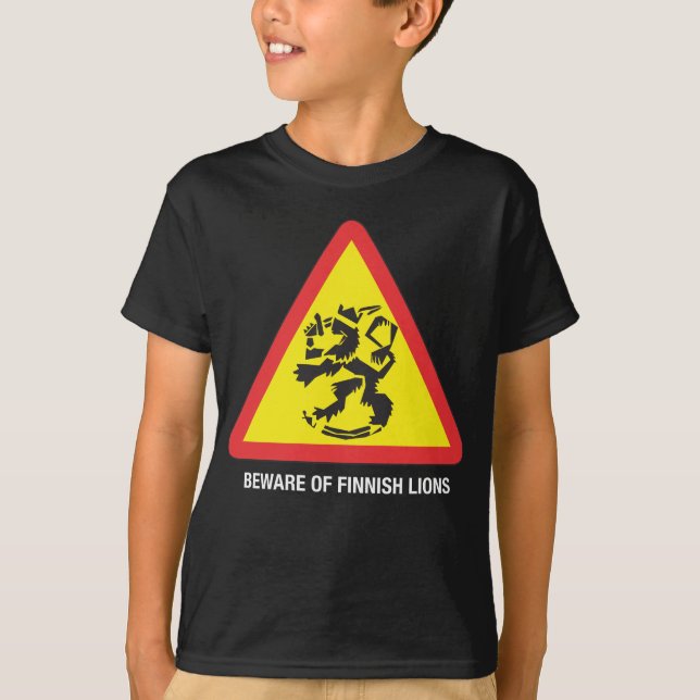 Cuidado con las camisetas oscuras de niños de Leon (Anverso)