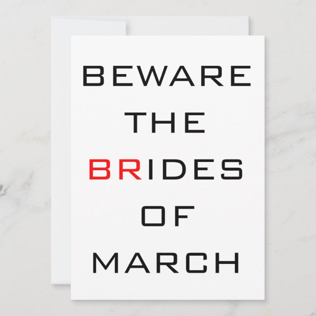 Cuidado con las Novias de Marzo Divertida Boda (Anverso)