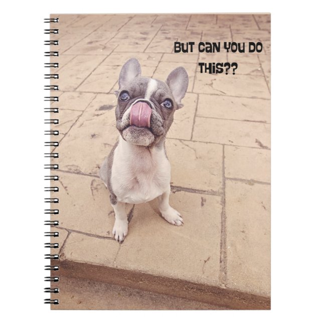 Cuidado cuaderno diario de cachorros de Bulldog fr (Frente)
