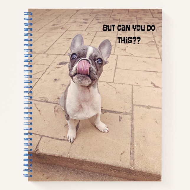 Cuidado cuaderno diario de cachorros de Bulldog fr (Anverso)
