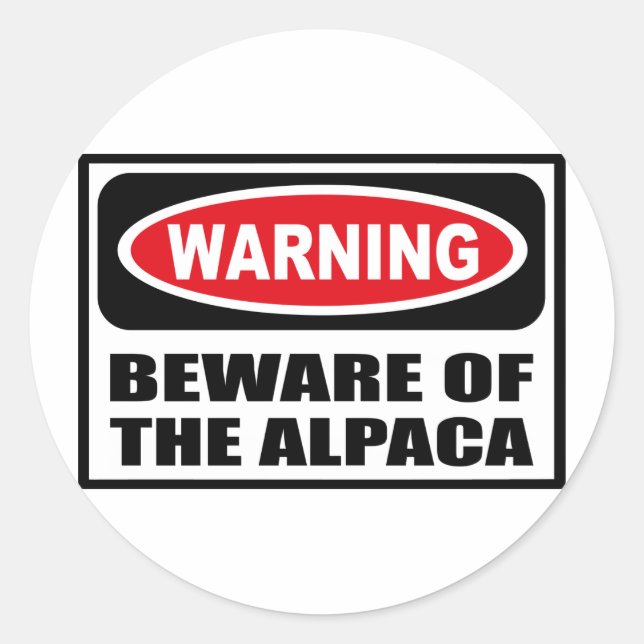 CUIDADO DE LA ADVERTENCIA DEL PEGATINA ALPACA (Anverso)