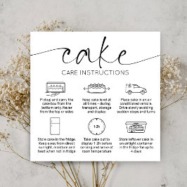 Cuidado De Pasteles Gracias Tarjeta Elegante Guión