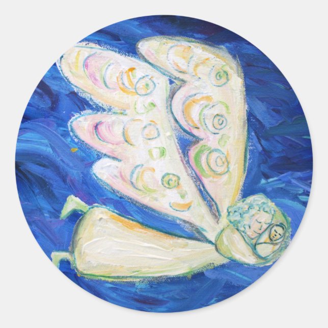 Cuidado del Ángel de la Alma con Pegatina de Arte  (Anverso)