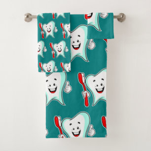 Cuidado dental Feliz diente con cepillo de dientes